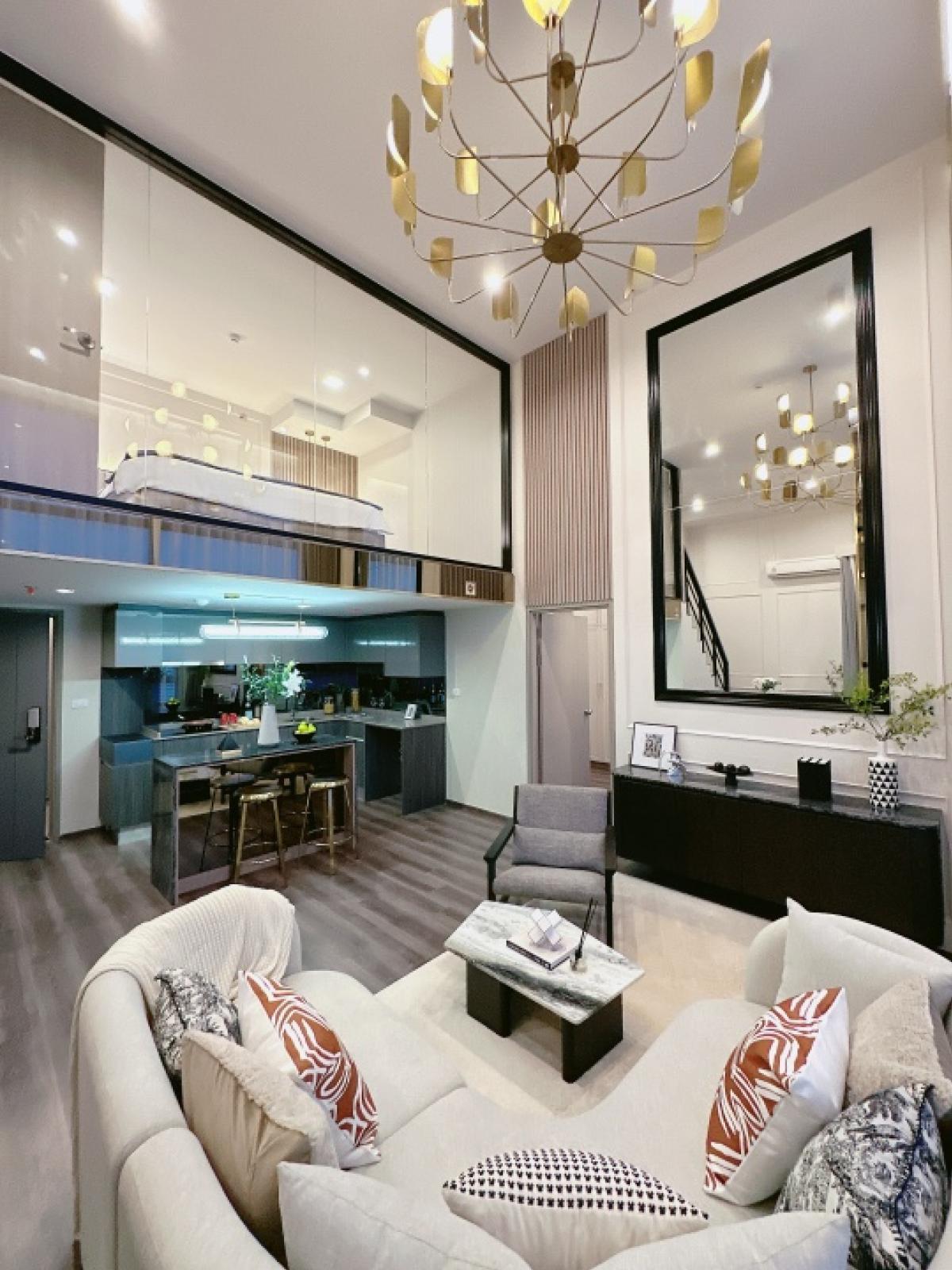 For SaleCondoRama9, Petchburi, RCA : 𝙄𝘿𝙀𝙊 𝙍𝘼𝙈𝘼𝟗-𝘼𝙎𝙊𝙆𝙀 New 2-storey room, free down payment 0 baht, easy installment 16,000/month, free of all expenses, take care of all loan matters for free.