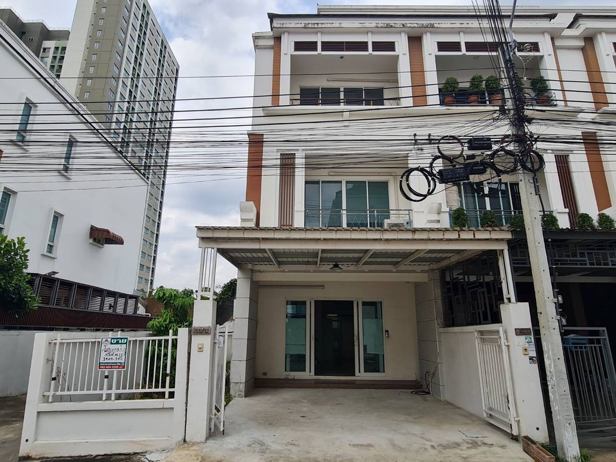 For SaleHome OfficeRama5, Ratchapruek, Bangkruai : Very cheap for sale #3-storey home office (corner room) #Vision Smart City Village (Tiwanon-Rama 5) #Nakhon In Road #Talat Khwan #Muang Nonthaburi #Nonthaburi