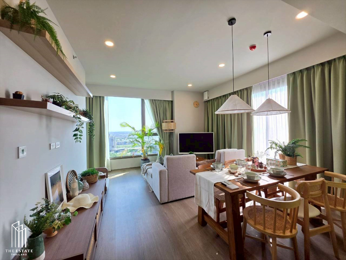 ขายคอนโดบางนา แบริ่ง ลาซาล : For Sale/Rent Whizdom The Forestias (Petopia) สามารถเลี้ยงสัตว์เลี้ยงได้ ทั้งชั้นมี Layout นี้เพียงห้องเดียว ที่เป็นแบบ 2 ห้องนอน ตำแหน่งมุม ทิศเหนือ @13.90 MB