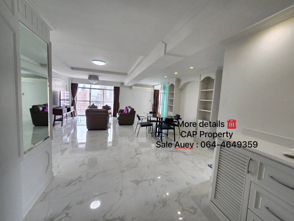 ให้เช่าคอนโดสุขุมวิท อโศก ทองหล่อ : (Newly Renovated) RENT - 3 Bed 140 Sqm @BTS Prompong - 65,000 THB Negotiable