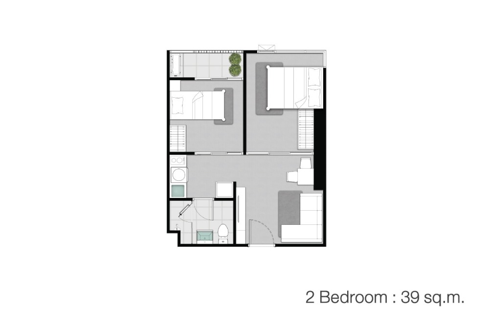 For RentCondoSamut Prakan,Samrong : Condo for rent next to BTS Thipawan, 0 meters. Knightsbridge Sukhumvit-Thepharak, 2 bedrooms, 39 sq.m., high floor, beautiful view, ready to move in, Free WIFI.