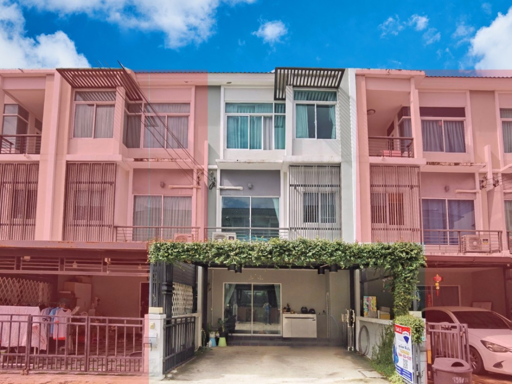 For SaleTownhomeRattanathibet, Sanambinna : 3-storey townhouse, The Metro Rattanathibet, near the central garden, beginning of the project, fully extended, near MRT Sai Ma (The Metro Rattanathibet)