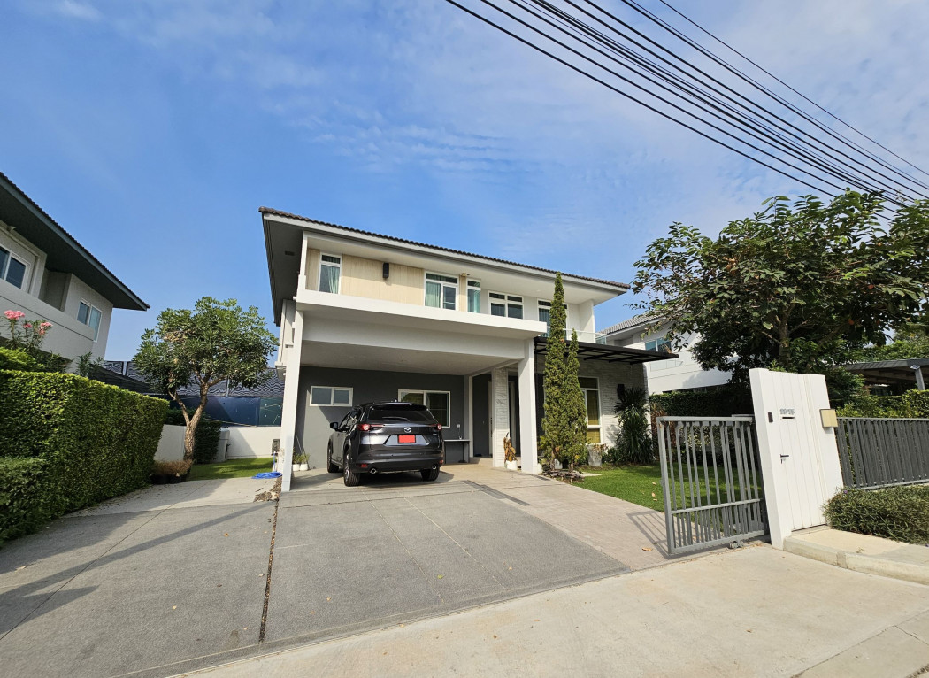 For SaleHouseNonthaburi, Bang Yai, Bangbuathong : Single house for sale, Manthana Ratchaphruek-Nakhon In, 222 sq m, 78 sq w, 4 bedrooms, 5 bathrooms, near Central Plaza Westgate.