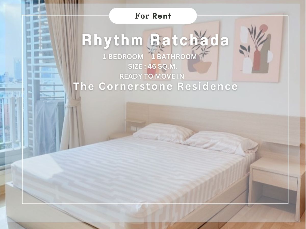 ให้เช่าคอนโดรัชดา ห้วยขวาง : 💠 𝐑𝐡𝐲𝐭𝐡𝐦 𝐑𝐚𝐭𝐜𝐡𝐚𝐝𝐚 💠Fully Furnished พร้อมเข้าอยู่  ห้องราคาดี  เดินทางสะดวก อยู่ใกล้ MRT รัชดาภิเษก (No.250953)