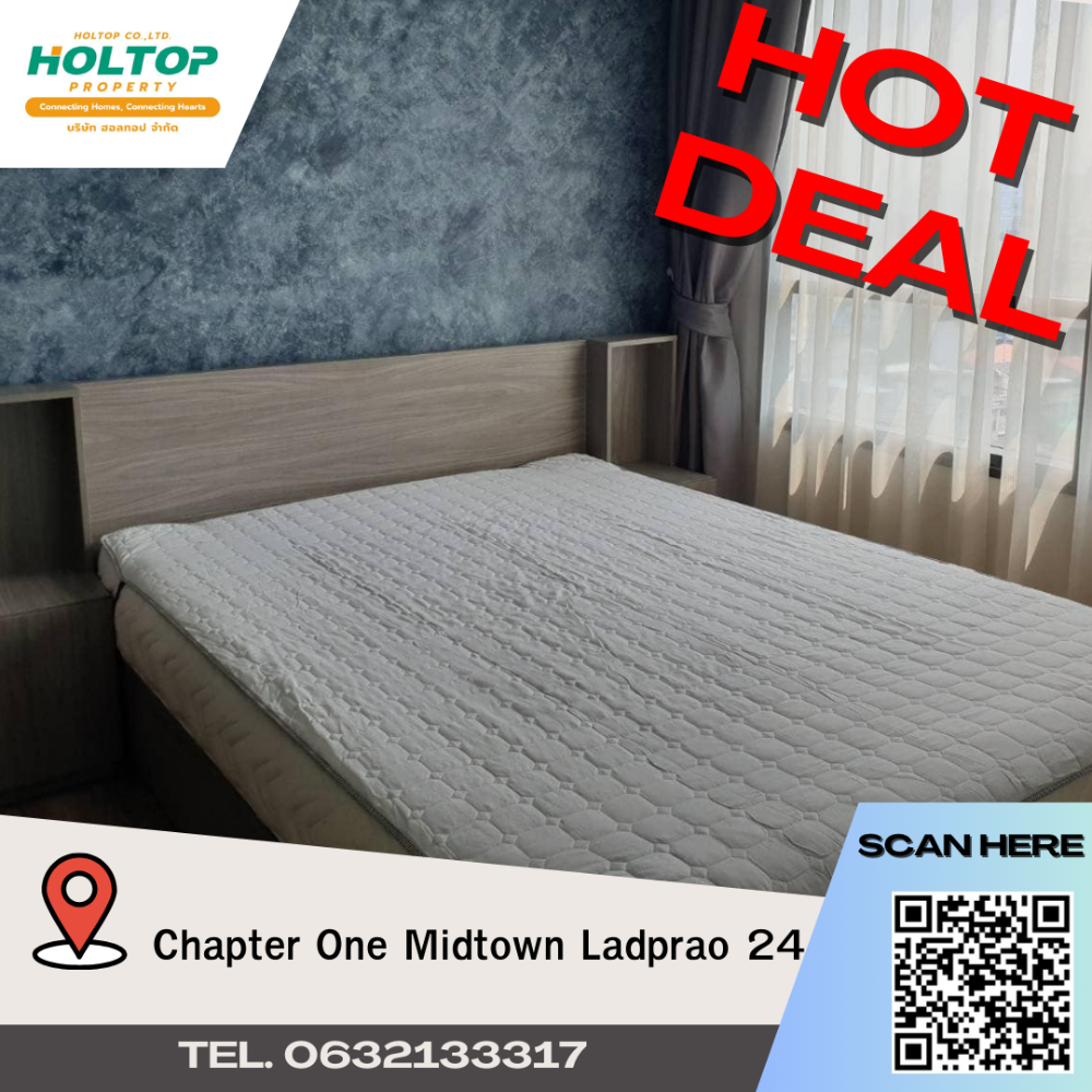 For RentCondoLadprao, Central Ladprao : #A237 For rent Chapter One Midtown Ladprao 24