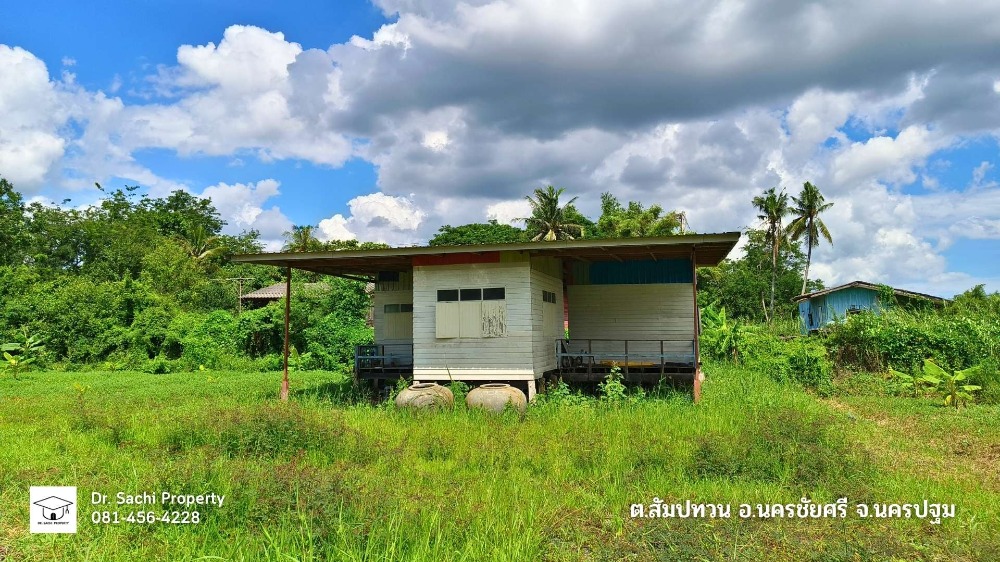 For SaleLandNakhon Pathom : Beautiful land for sale, next to the Tha Chin River, 12-0-65.3 rai, near Wat Klang Bang Kaew, Thana Market, Nakhon Chai Si, Nakhon Pathom Province