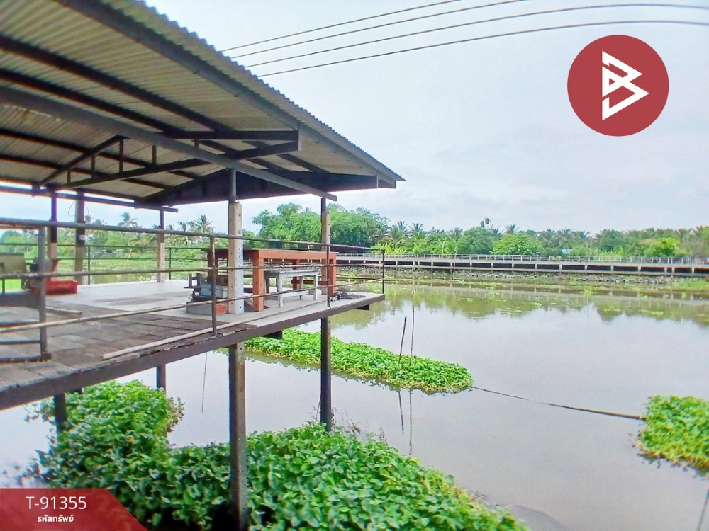 For SaleLandMahachai Samut Sakhon : Land for sale with buildings, area 9 rai 50 sq m, Ban Phaeo, Samut Sakhon