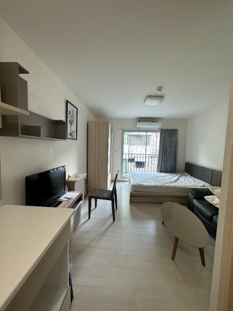 For RentCondoLadprao101, Happy Land, The Mall Bang Kapi : Condo for rent Aspire Lat Phrao 113, has a washing machine 🔥 Next to the Yellow Line, Bang Kapi 🔥
