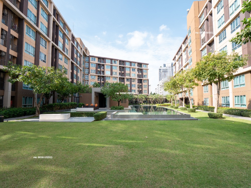 For RentCondoPathum Thani,Rangsit, Thammasat : Condo for rent, 30 sq m., Phase 1, Building D, 4th floor, good location, good view, swimming pool and beautiful garden view, east side, D-Condo Campus Resort Rangsit, near Thammasat University Rangsit, for rent, D-Condo Campus Resort Rangsit, room size 30