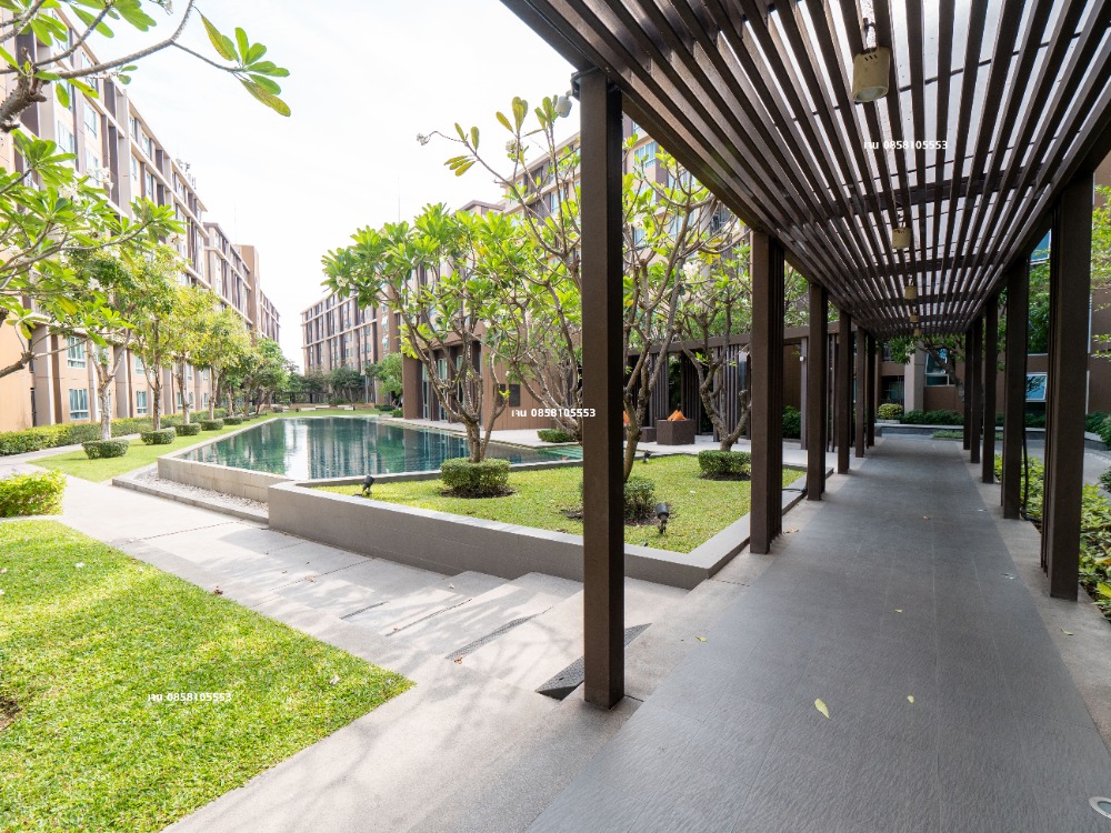 For RentCondoPathum Thani,Rangsit, Thammasat : Condo for rent, 30 sq m., Phase 1, Building D, 4th floor, good location, good view, swimming pool and beautiful garden view, east side, D-Condo Campus Resort Rangsit, near Thammasat University Rangsit, for rent, D-Condo Campus Resort Rangsit, room size 30