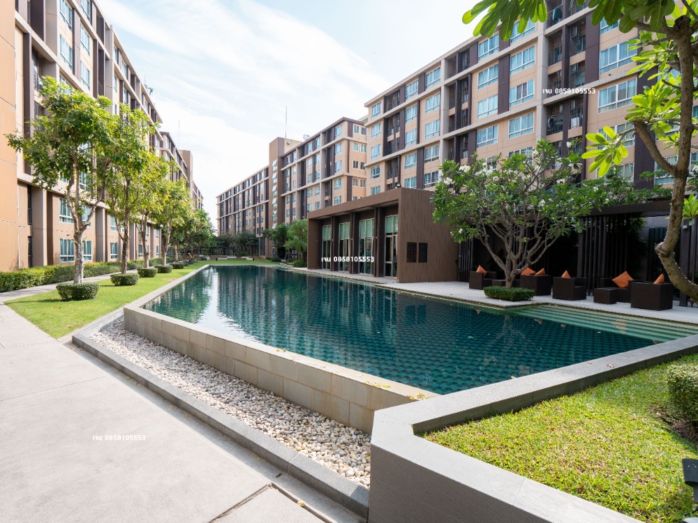 For RentCondoPathum Thani,Rangsit, Thammasat : Condo for rent, 30 sq m., Phase 1, Building D, 4th floor, good location, good view, swimming pool and beautiful garden view, east side, D-Condo Campus Resort Rangsit, near Thammasat University Rangsit, for rent, D-Condo Campus Resort Rangsit, room size 30