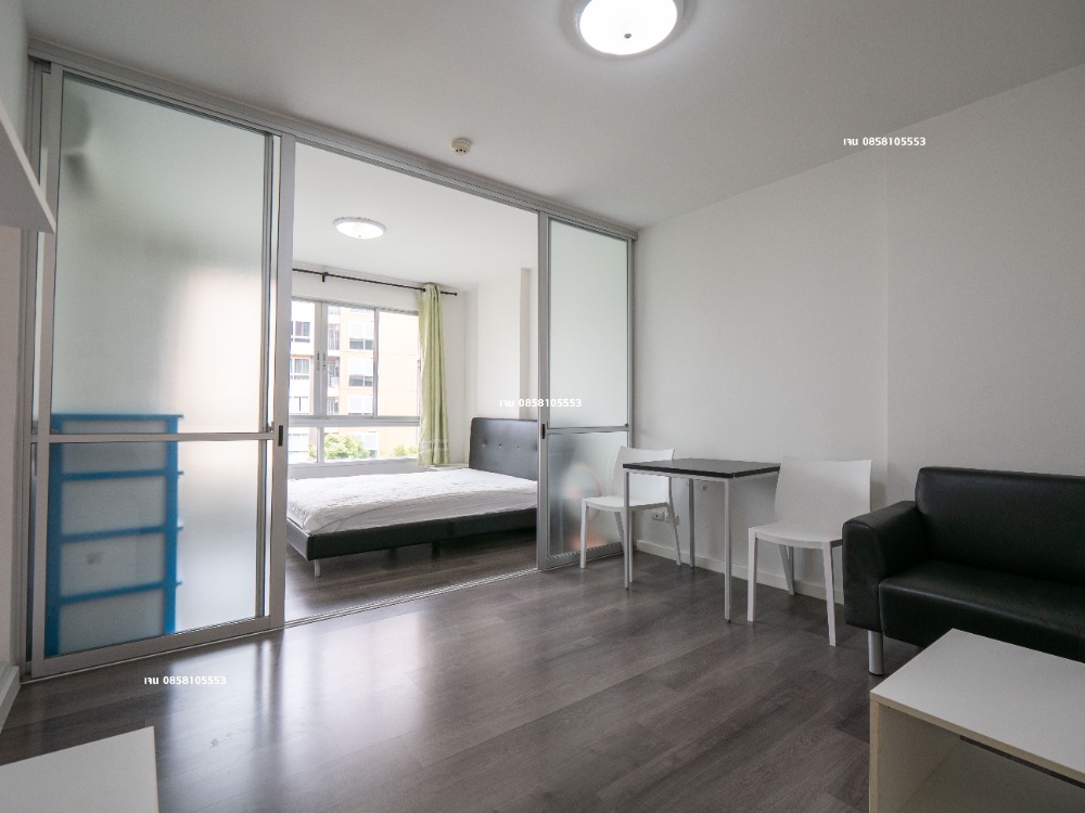 For RentCondoPathum Thani,Rangsit, Thammasat : Condo for rent, 30 sq m., Phase 1, Building D, 4th floor, good location, good view, swimming pool and beautiful garden view, east side, D-Condo Campus Resort Rangsit, near Thammasat University Rangsit, for rent, D-Condo Campus Resort Rangsit, room size 30