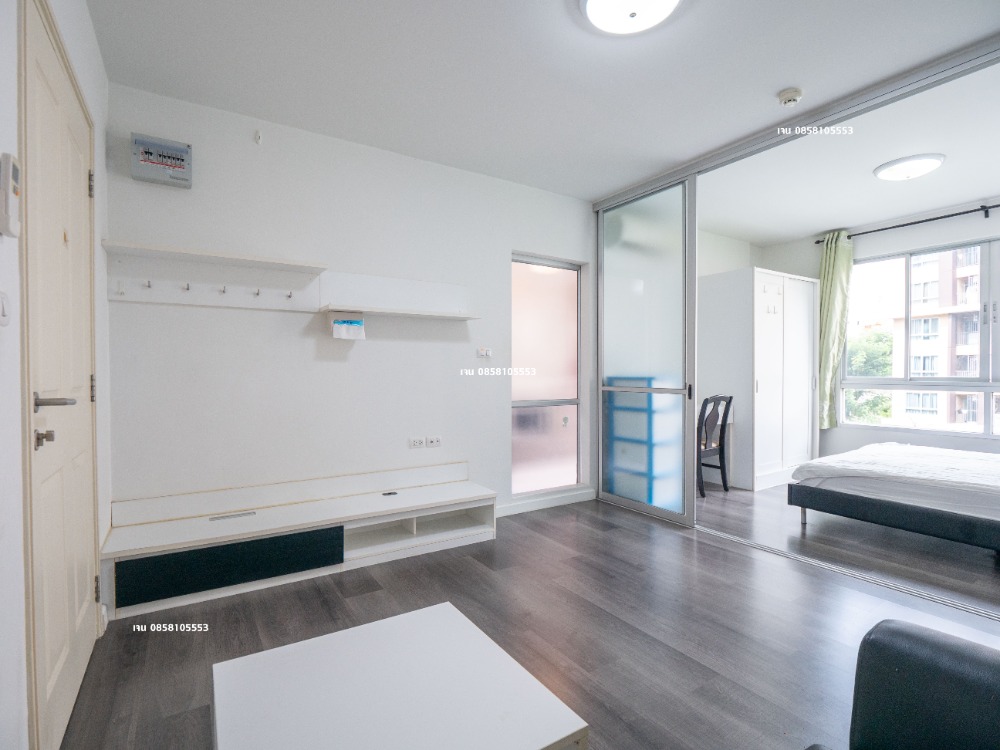 For RentCondoPathum Thani,Rangsit, Thammasat : Condo for rent, 30 sq m., Phase 1, Building D, 4th floor, good location, good view, swimming pool and beautiful garden view, east side, D-Condo Campus Resort Rangsit, near Thammasat University Rangsit, for rent, D-Condo Campus Resort Rangsit, room size 30