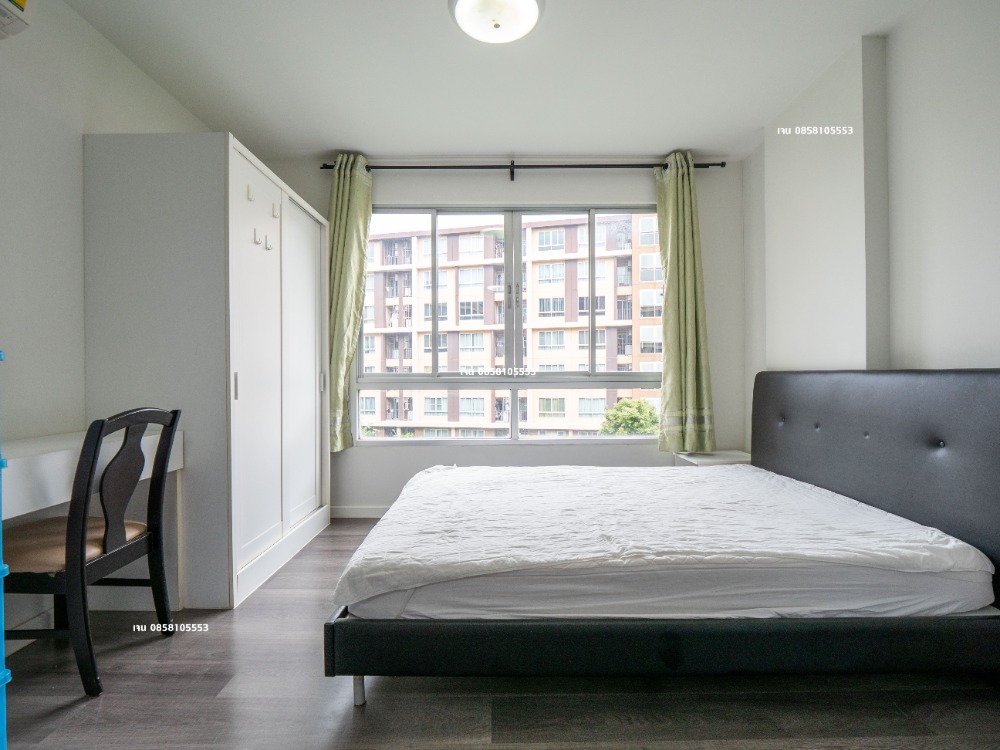 For RentCondoPathum Thani,Rangsit, Thammasat : Condo for rent, 30 sq m., Phase 1, Building D, 4th floor, good location, good view, swimming pool and beautiful garden view, east side, D-Condo Campus Resort Rangsit, near Thammasat University Rangsit, for rent, D-Condo Campus Resort Rangsit, room size 30