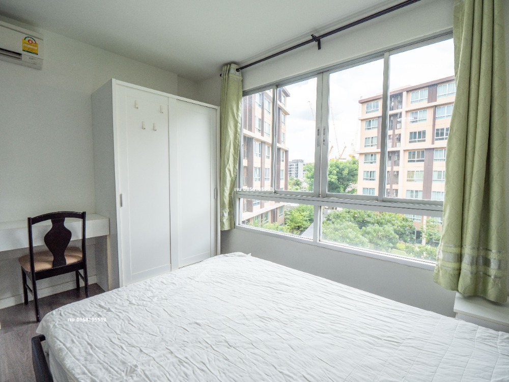 For RentCondoPathum Thani,Rangsit, Thammasat : Condo for rent, 30 sq m., Phase 1, Building D, 4th floor, good location, good view, swimming pool and beautiful garden view, east side, D-Condo Campus Resort Rangsit, near Thammasat University Rangsit, for rent, D-Condo Campus Resort Rangsit, room size 30