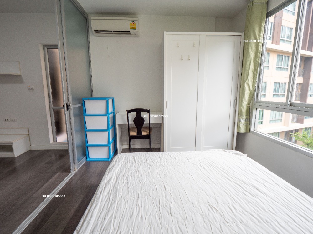 For RentCondoPathum Thani,Rangsit, Thammasat : Condo for rent, 30 sq m., Phase 1, Building D, 4th floor, good location, good view, swimming pool and beautiful garden view, east side, D-Condo Campus Resort Rangsit, near Thammasat University Rangsit, for rent, D-Condo Campus Resort Rangsit, room size 30