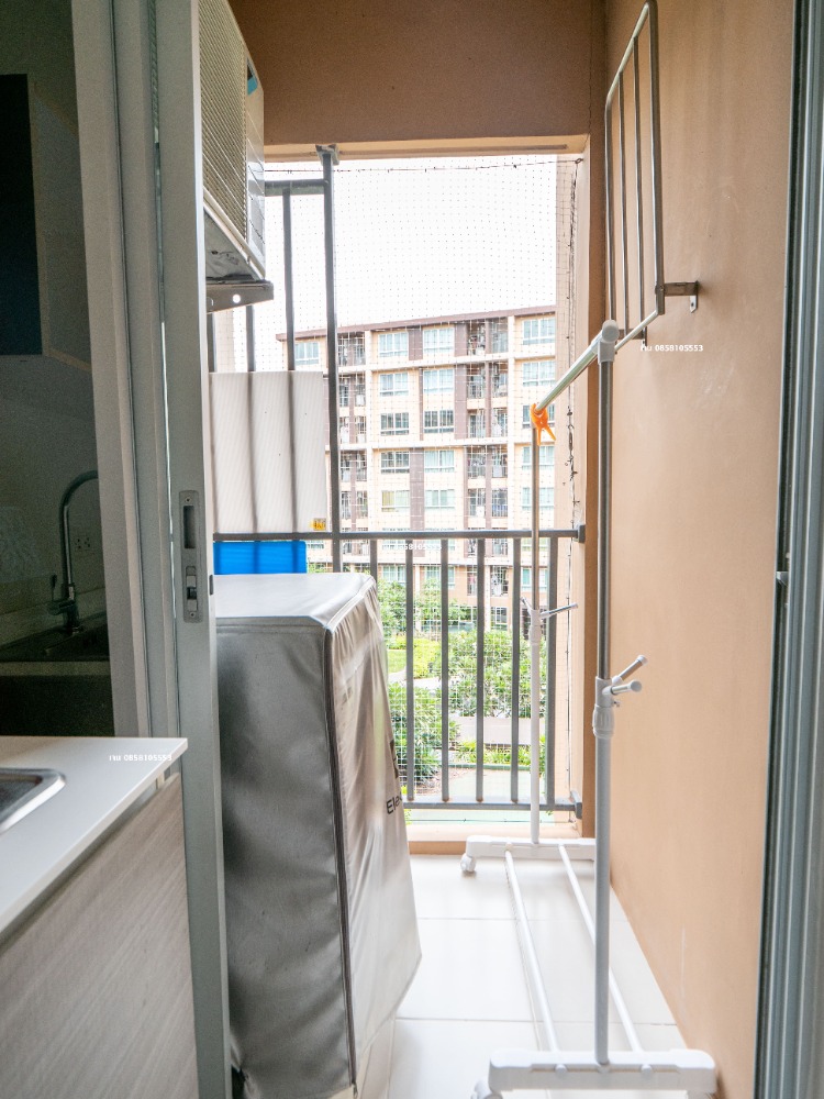 For RentCondoPathum Thani,Rangsit, Thammasat : Condo for rent, 30 sq m., Phase 1, Building D, 4th floor, good location, good view, swimming pool and beautiful garden view, east side, D-Condo Campus Resort Rangsit, near Thammasat University Rangsit, for rent, D-Condo Campus Resort Rangsit, room size 30