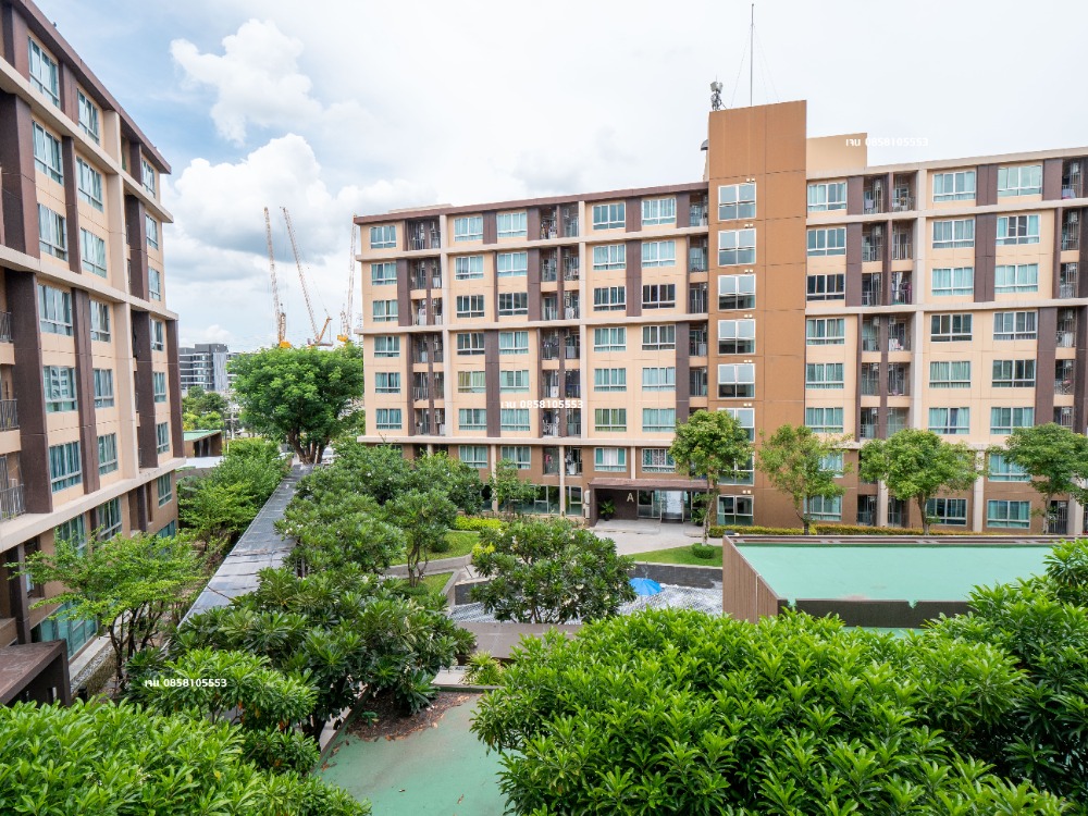 For RentCondoPathum Thani,Rangsit, Thammasat : Condo for rent, 30 sq m., Phase 1, Building D, 4th floor, good location, good view, swimming pool and beautiful garden view, east side, D-Condo Campus Resort Rangsit, near Thammasat University Rangsit, for rent, D-Condo Campus Resort Rangsit, room size 30