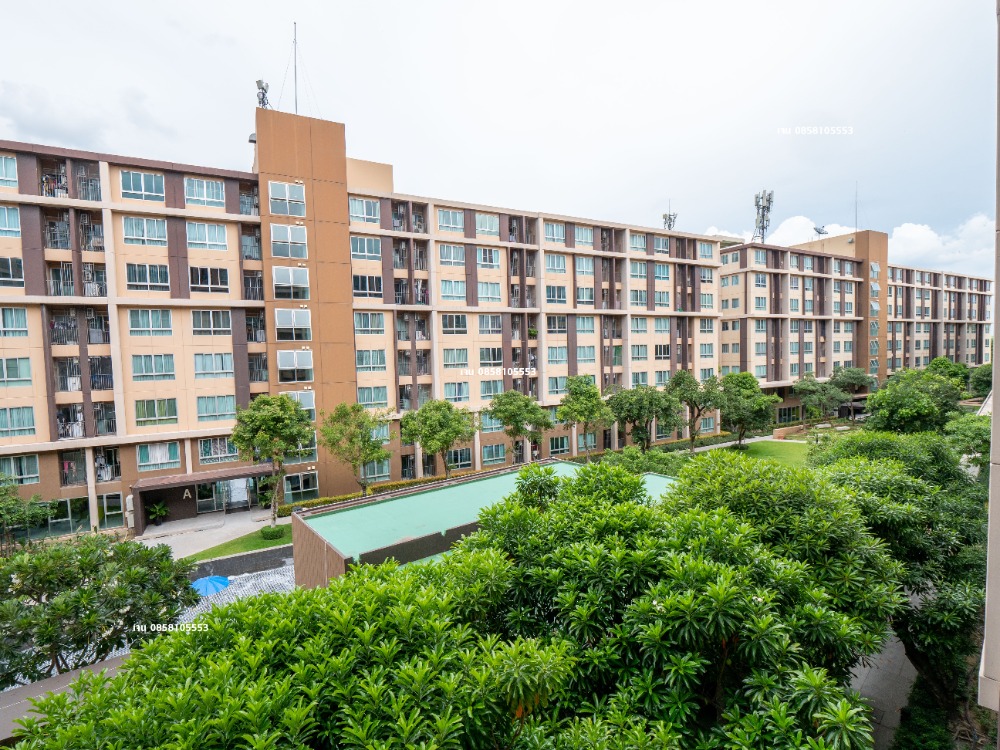 For RentCondoPathum Thani,Rangsit, Thammasat : Condo for rent, 30 sq m., Phase 1, Building D, 4th floor, good location, good view, swimming pool and beautiful garden view, east side, D-Condo Campus Resort Rangsit, near Thammasat University Rangsit, for rent, D-Condo Campus Resort Rangsit, room size 30