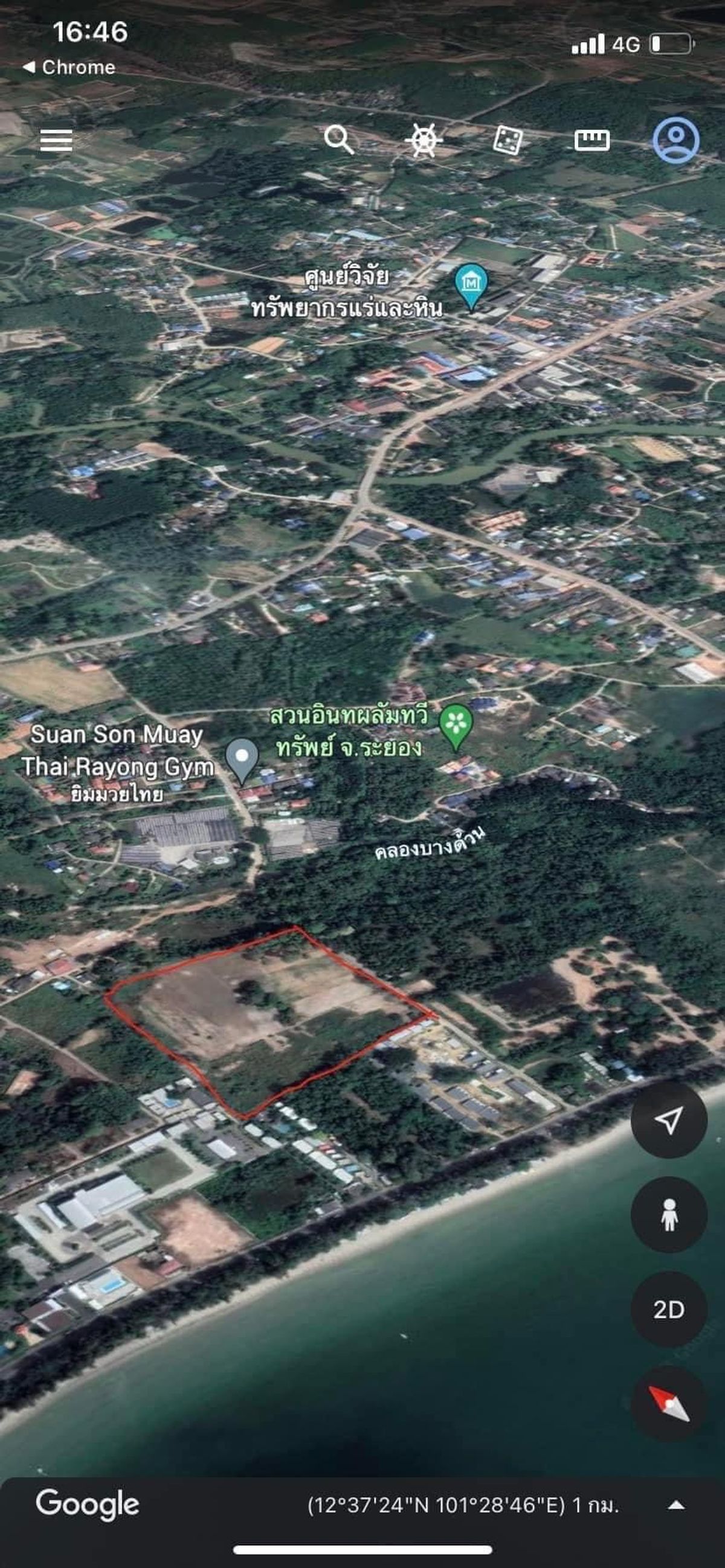 ขายที่ดินระยอง : 🟪 ที่ดินระยอง 27 ไร่ บ้านเพ ใกล้ทะเล 100 เมตร 🟪 (FOR SALE) NUT2063