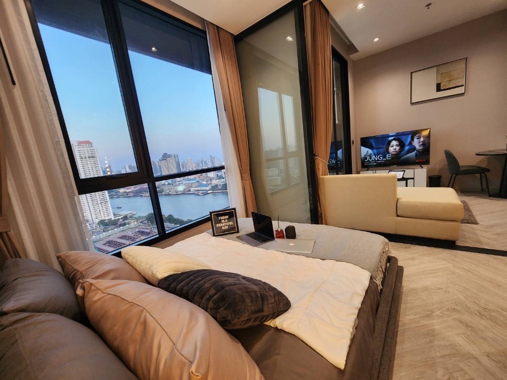 For RentCondoWongwianyai, Charoennakor : For rent 🔺Chapter Charoennakhon - Riverside 🔺 Complete furniture and electrical appliances, near BTS Saphan Taksin.