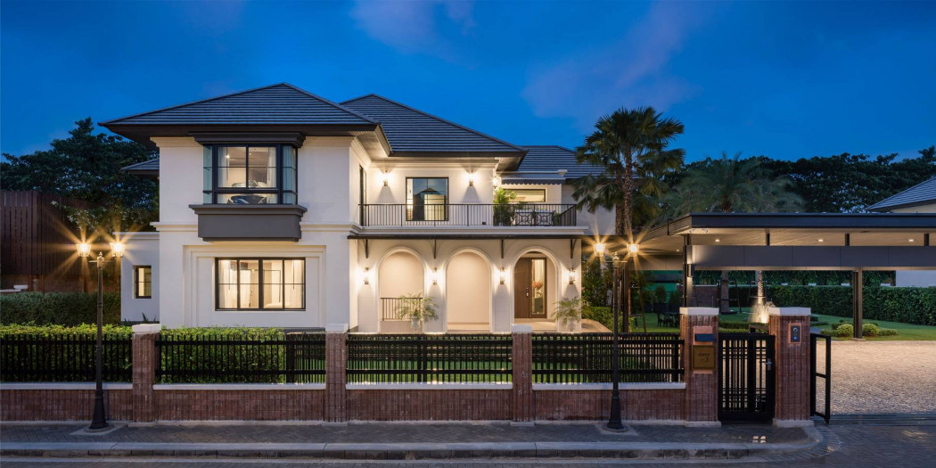 For SaleHouseNonthaburi, Bang Yai, Bangbuathong : For sale: luxury house, Onyx Nichada Thani, usable area 880 sq m, size 3 ngan 94 sq wa, Soi Samakkhi 29