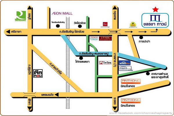 For SaleShop HouseSriracha Laem Chabang Ban Bueng : 4-unit commercial building near Sriracha Tiger Zoo