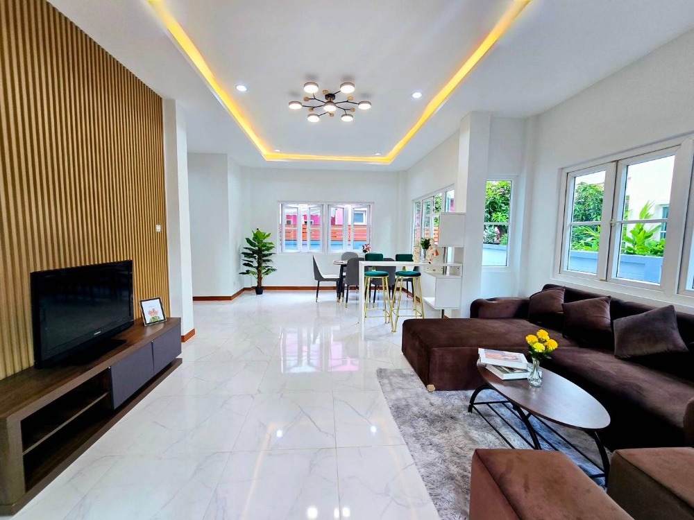 For SaleHouseNawamin, Ramindra : For sale: 2-storey detached house, beautiful, ready to move in, The Sweet Garden Ville 2 Village, Soi Nong Rahaeng 3, Khlong Sam Wa, near Chatuchak Expressway, Sai Mai, Maruey Market, Lam Luk Ka, Wongkorn Market, Km. 8, Or Ngoen, Phetkasem, Min Buri, Suwi