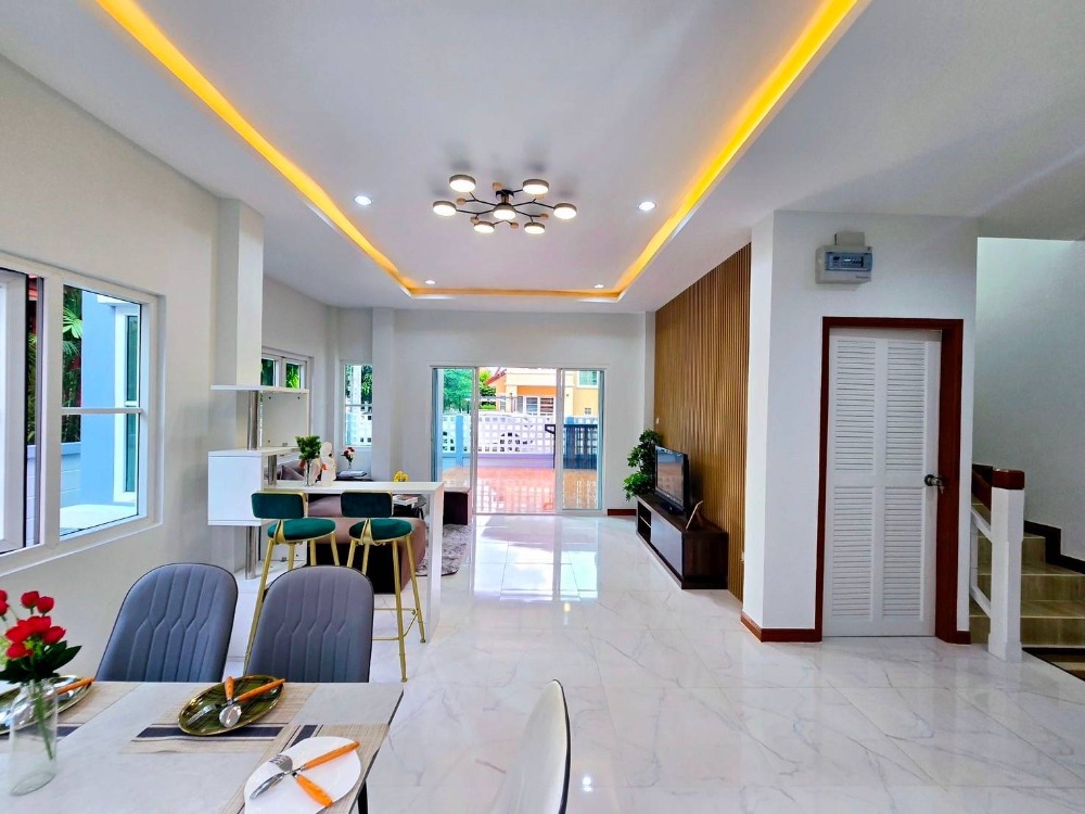 For SaleHouseNawamin, Ramindra : For sale: 2-storey detached house, beautiful, ready to move in, The Sweet Garden Ville 2 Village, Soi Nong Rahaeng 3, Khlong Sam Wa, near Chatuchak Expressway, Sai Mai, Maruey Market, Lam Luk Ka, Wongkorn Market, Km. 8, Or Ngoen, Phetkasem, Min Buri, Suwi