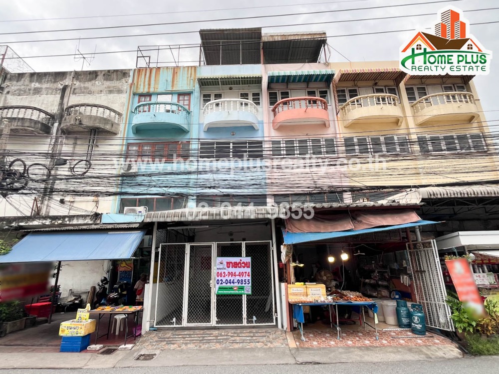 For SaleShop HouseSamut Prakan,Samrong : 3 and a half storey commercial building, Soi Thesaban Bang Pu 45 (near CJ Supermarket, Bang Pu 45 branch)