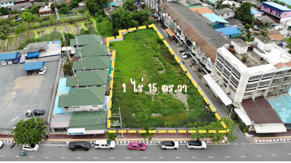 For SaleLandMahachai Samut Sakhon : Land for sale in Samut Sakhon, Mahachai, size 1 rai 15 square wa, on the main road, Mahachai, Samut Sakhon