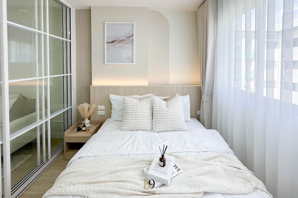 For SaleCondoLadprao101, Happy Land, The Mall Bang Kapi : For sale❗️Newly renovated room, very beautiful. All new furniture Plus close to the BTS 550 m. Special price 1.39 million baht.