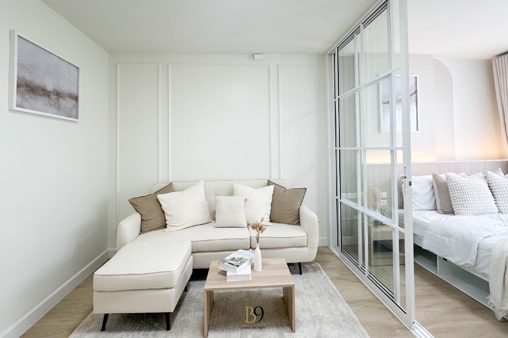 For SaleCondoLadprao101, Happy Land, The Mall Bang Kapi : For sale❗️Newly renovated room, very beautiful. All new furniture Plus close to the BTS 550 m. Special price 1.39 million baht.