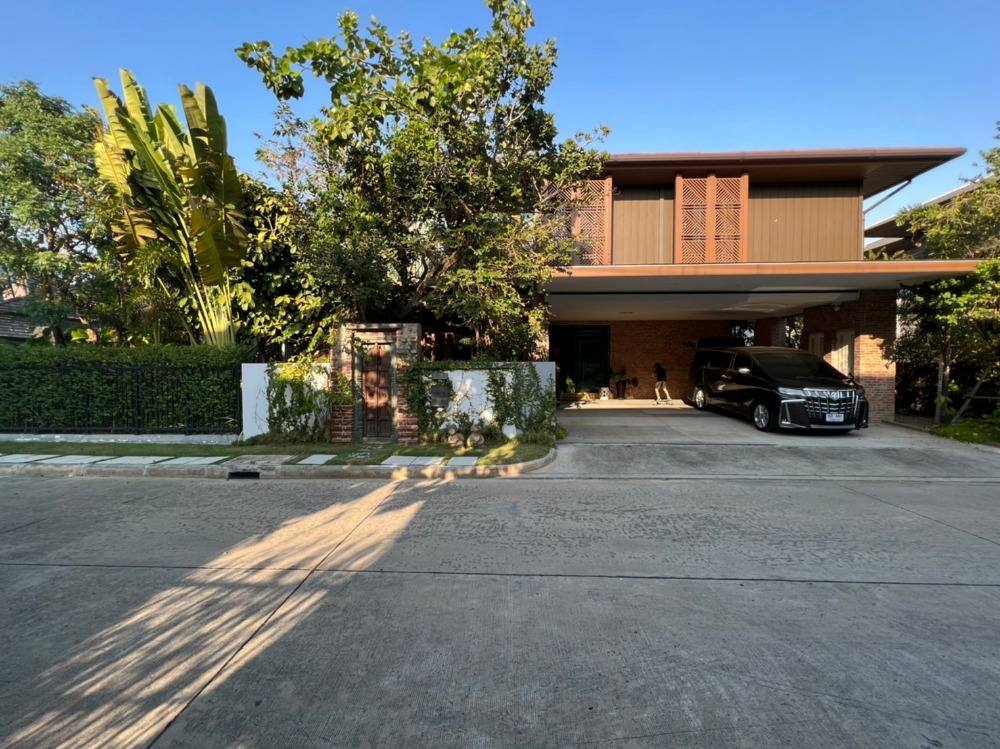 For RentHousePattanakan, Srinakarin : K-5895 For rent! Burasiri Phatthanakan, beautiful house, ready to move in, corner house, next to the common area