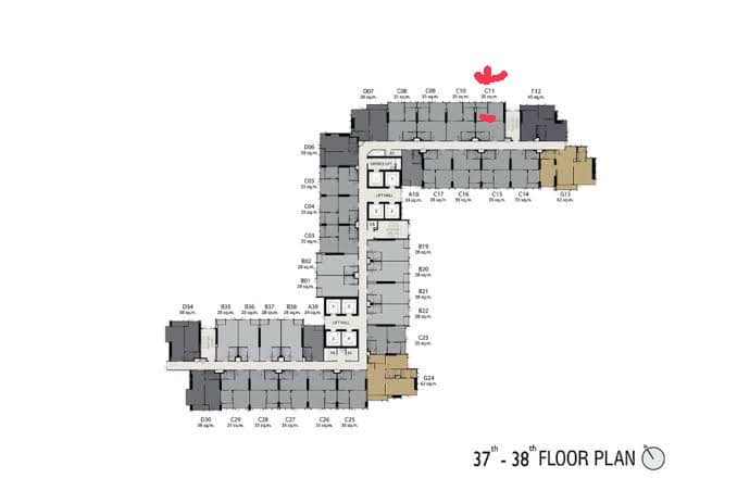 For SaleCondoWitthayu, Chidlom, Langsuan, Ploenchit : For sale: Life One Wireless, 36 sqm., 1 bedroom, 37th floor, corner room.