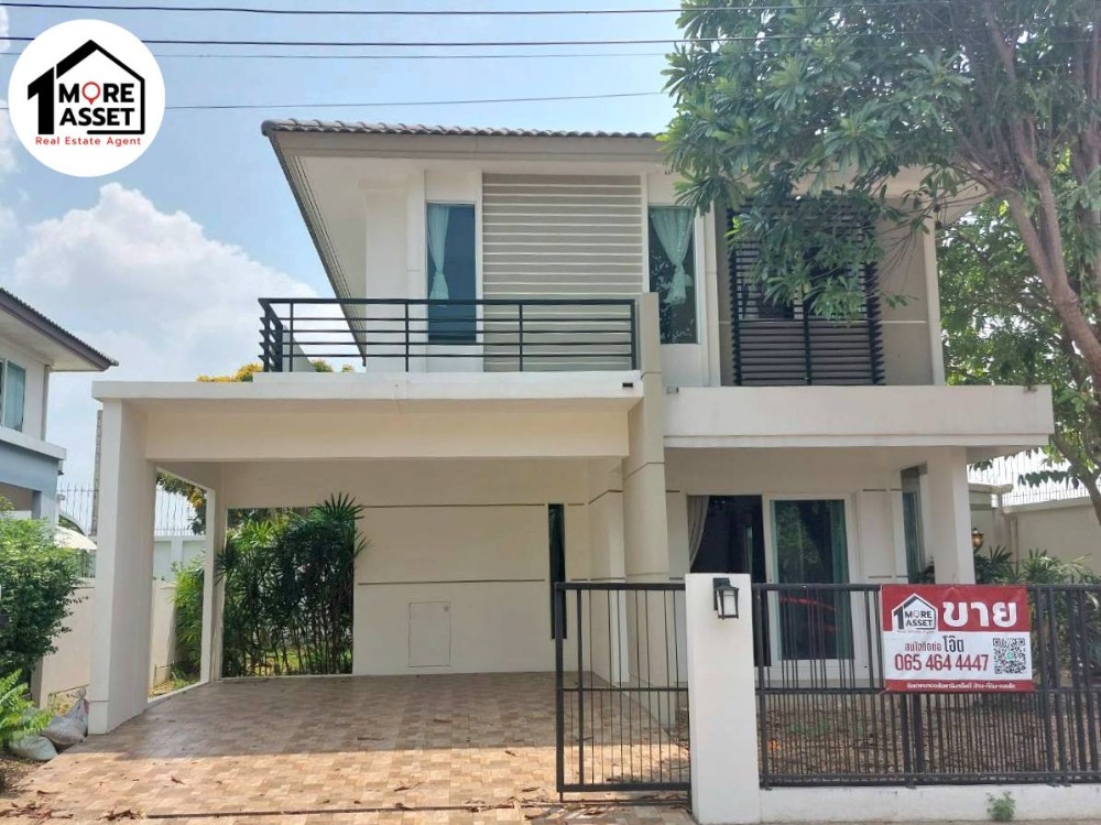 For RentHouseChaengwatana, Muangthong : For rent! Newly decorated single house, Pruksa Lada Tiwanon-Ratchaphruek, good location, on Road 345, no need to enter the alley.