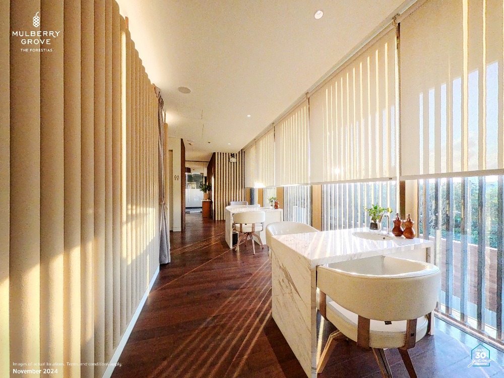 ขายคอนโดบางนา แบริ่ง ลาซาล : For sale Mulberry Grove The Forestias ได้วิวสวนของโครงการ มองเห็นได้จากทุกห้องนอนและระเบียง Low-Rise Residences 99.59 sq.m. 2 bedroom @27.45MB