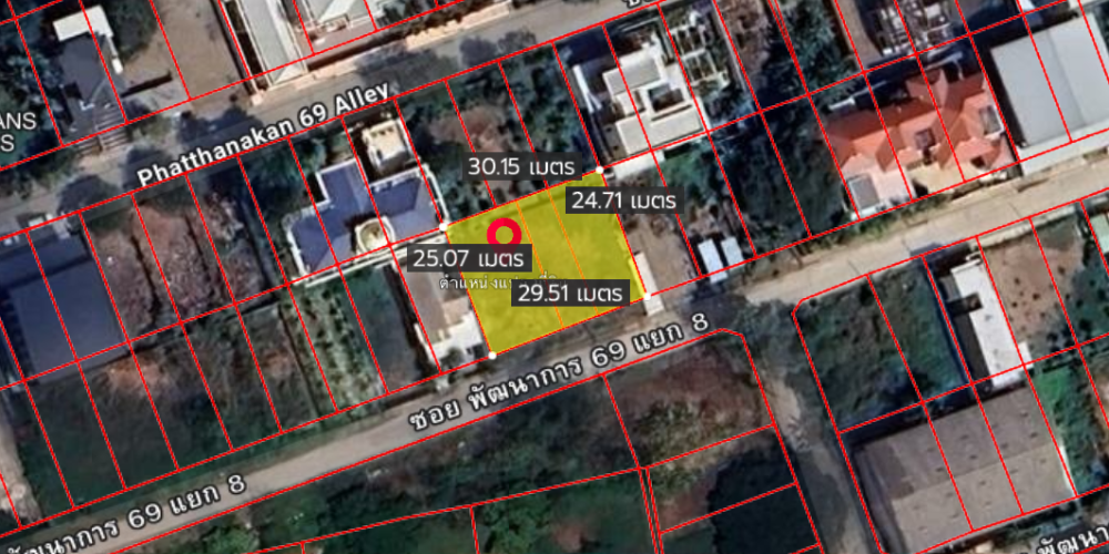 ขายที่ดินพัฒนาการ ศรีนครินทร์ : ที่ดิน พัฒนาการ 69 / 187 ตารางวา (ขาย), Land Pattanakarn 69 / 748 Square Metre (FOR SALE) TIK513