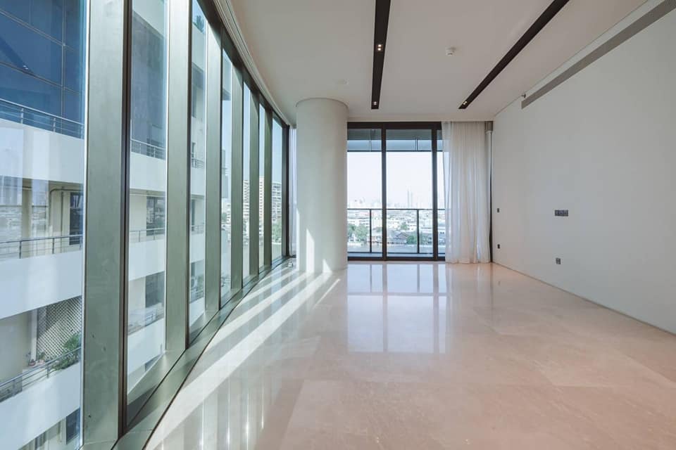 For SaleCondoWongwianyai, Charoennakor : Banyan Tree Residence Bangkok Banyan Tree Residence Riverside Bangkok, 2-bedroom riverfront condo, River front Unit 160 sq.m., price 40.90 million baht*