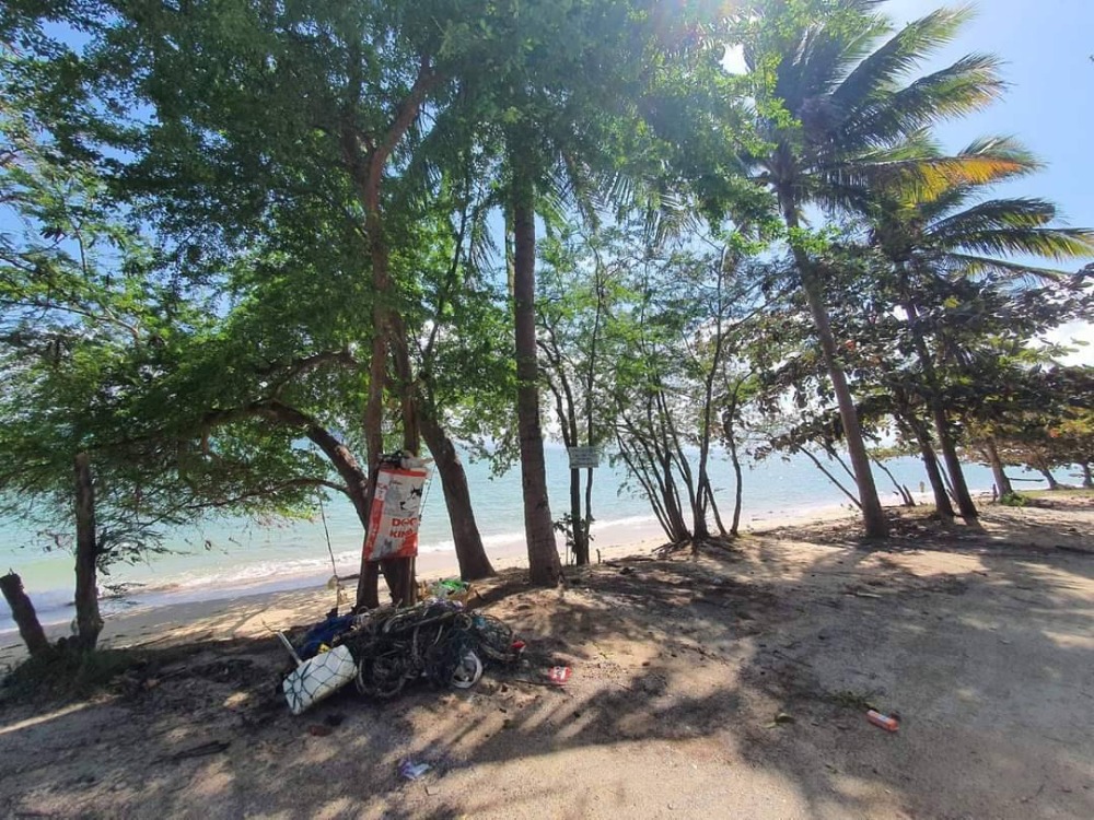 For SaleLandKoh Samui, Surat Thani : S-LSSB101 Land for sale, Sunset Beach (land on Koh Samui), total area of ​​2 plots connected, 4 rai, 3 ngan, 42 sq m, 145 million, 064-959-8900