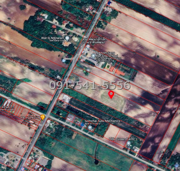 ขายที่ดินสระบุรี : ขายที่ดิน 25 ไร่ ริมถนนซอยพิบูลย์อนุสรณ์ พระพุทธบาท สระบุรี