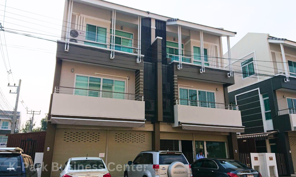 For SaleShop HouseChiang Mai : Two adjacent commercial buildings, corner rooms, front zone of K-Park ฺBusiness Center, Chiang Mai