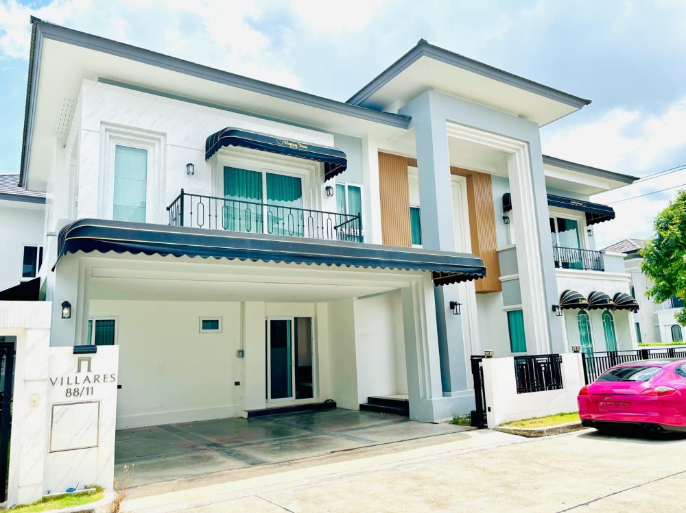 ขายบ้านมหาชัย สมุทรสาคร : ขายบ้านเดี่ยวหลังใหญ่วิลลาเรส Type A #Villares ขนาด 100.03 ตารางวา เอกชัย-บางบอน ตกแต่งแล้ว เฟอร์นิเจอร์ยกหลัง