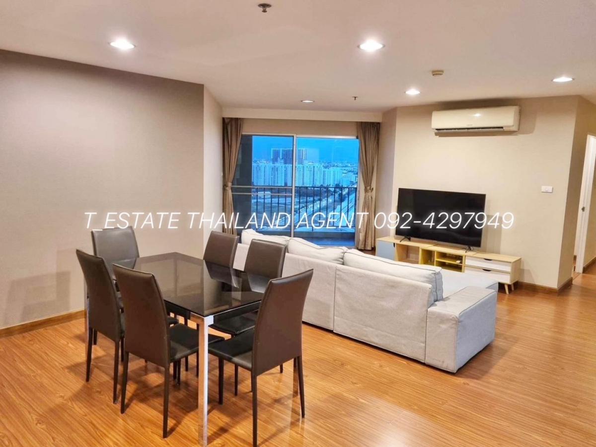 For RentCondoRama9, Petchburi, RCA : ให้เช่า คอนโด BELLE GRAND RAMA9 type 3 bedroom 2 bathroom size 102sqm at Building A ,