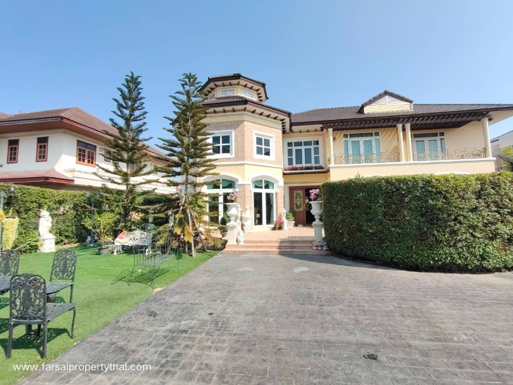 For RentHouseYothinpattana,CDC : For rent: 2-storey mansion, swimming pool, area 200 sq m, 5 bedrooms, 5 bathrooms, fully furnished, Lat Phrao Expressway, rental price 250,000 baht/month
