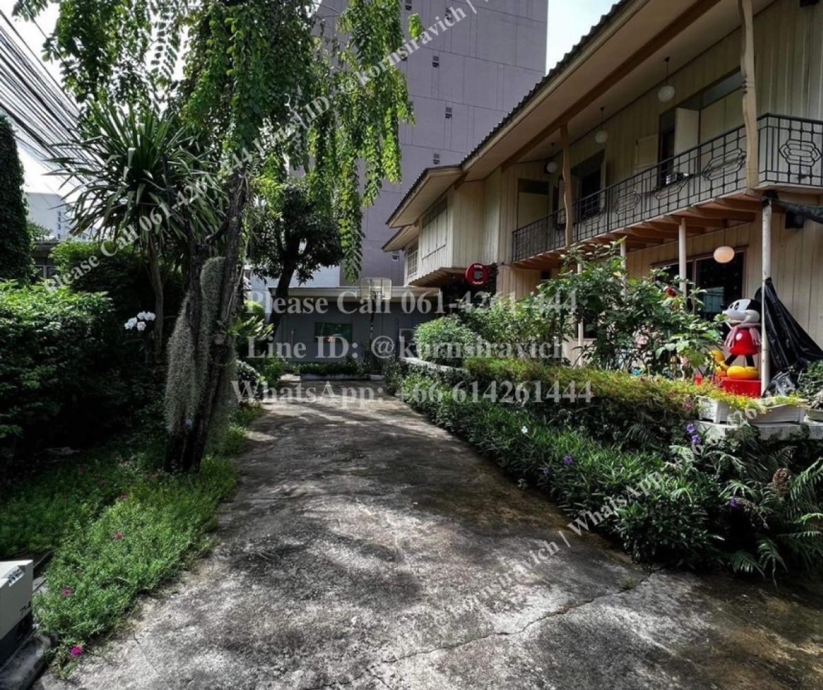 For RentRetail SpaceSukhumvit, Asoke, Thonglor : House for rent for business, on 140 square wah land, Soi Thonglor, Sukhumvit 55, business location, can be renovated, beautiful landscape, open wall, can be used as a parking lot