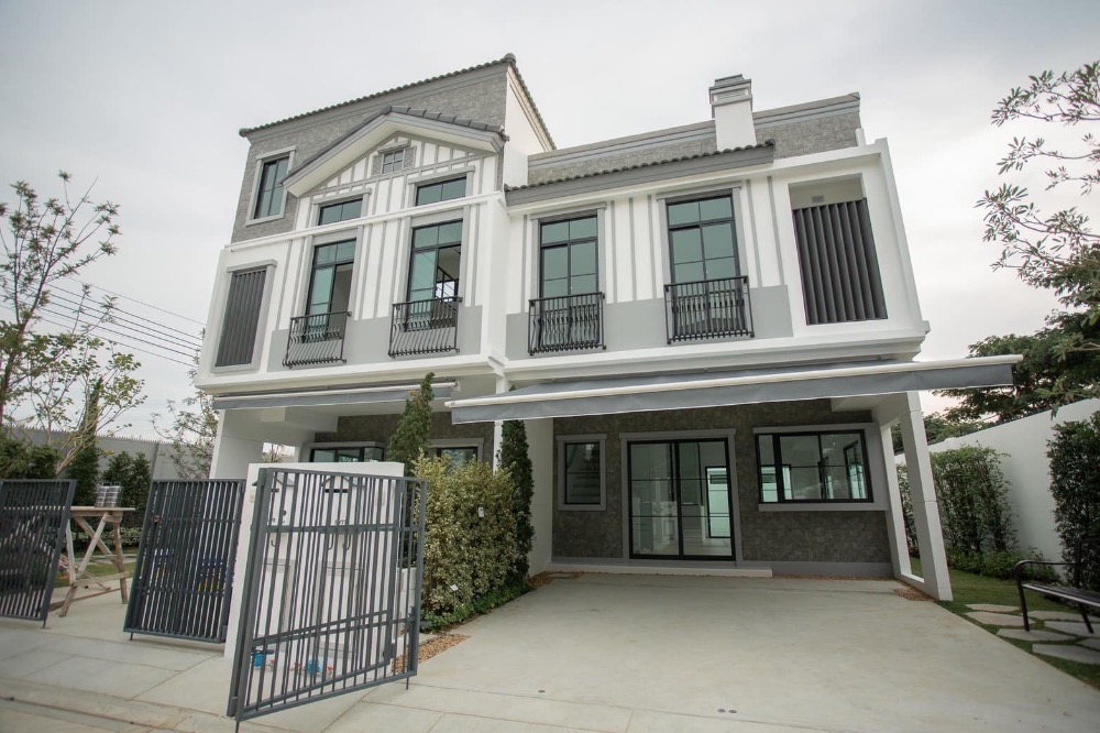 For RentTownhomeBangna, Bearing, Lasalle : 💥💥 House for rent, Indy 5 Bangna km.7 project, beautifully decorated, ready to move in, convenient transportation