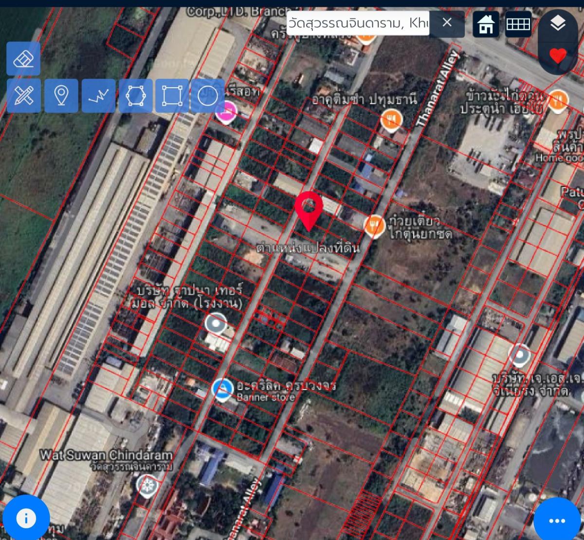 For SaleLandPathum Thani,Rangsit, Thammasat : Land for sale in Lat Lum Kaeo Soi Suwan Chin Daram Temple