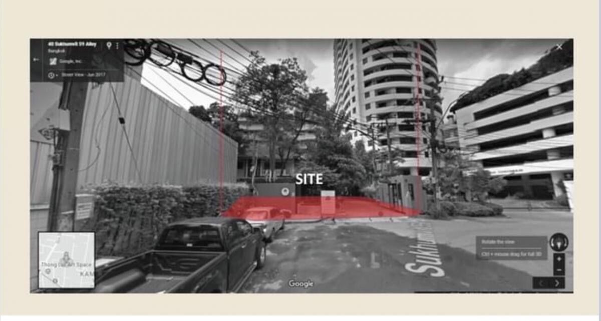 ขายที่ดินสุขุมวิท อโศก ทองหล่อ : ที่ดินสุขุมวิท 59 พื้นที่ 429 ตรว. สำหรับโครงการ High Rise 600 ม. จาก BTS ทองหล่อ สามารถสร้างอาคารสูงที่มีความสูงกว่า 200เมตร