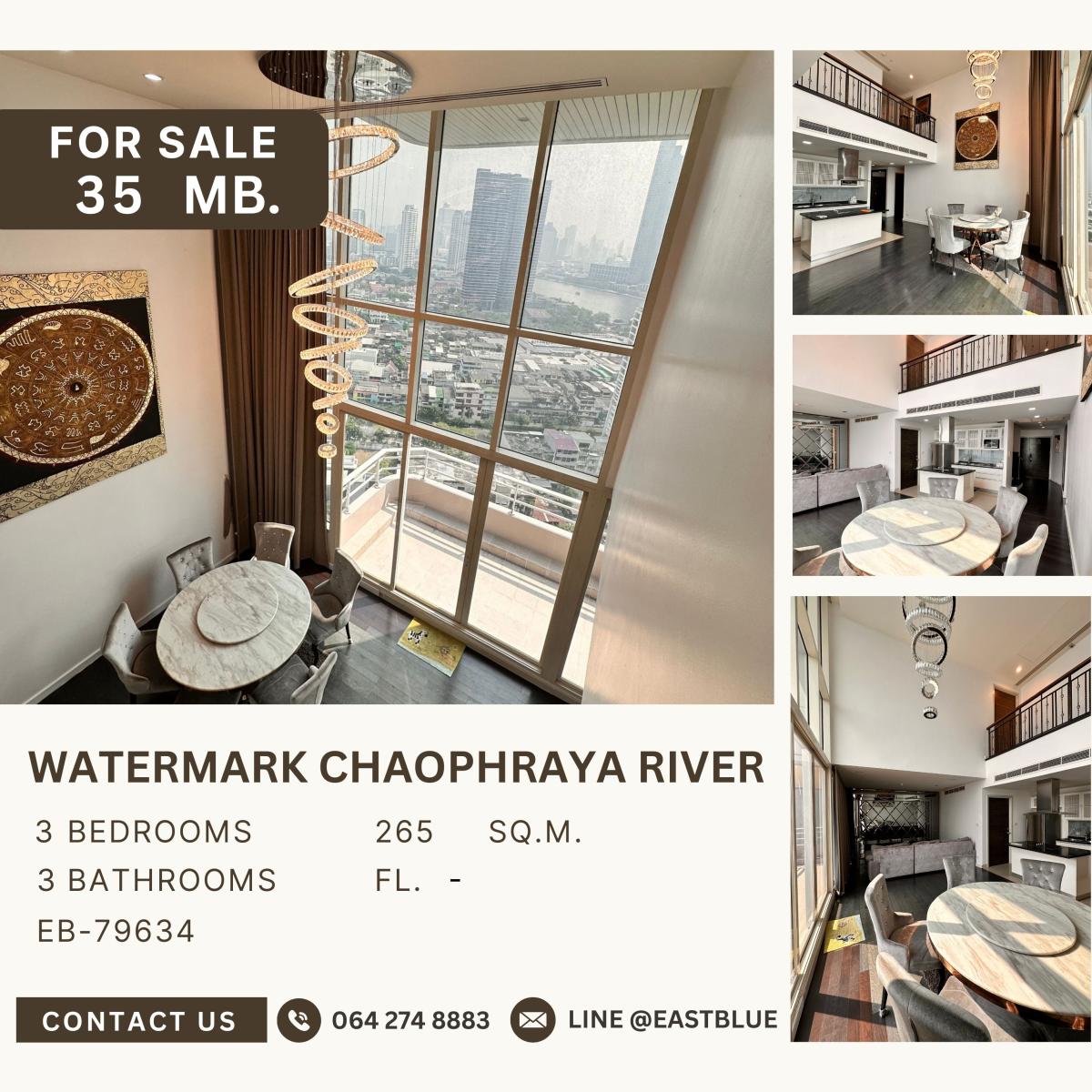 For SaleCondoWongwianyai, Charoennakor : คอนโด Triplex กว้างขวางเหมือนอยู่บ้าน มีดาดฟ้าส่วนตัวเห็นวิวแม่น้ำแบบ Panorama เลี้ยงสัตว์ได้ ทำเลดีใกล้ BTS กรุงธนบุรี - ห้องแต่งสวยพร้อมอยู่ ราคาดีที่สุดในตลาด